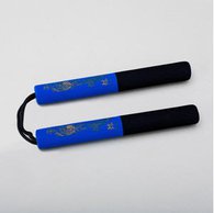 Black / Blue Foam Safety Cord Nunchaku 12 Inch